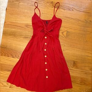 Zara Red Midi Dress